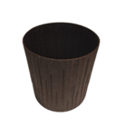 Vaso de Planta Médio em Madeira|Plástico 19,8x17,6cm Sustentável Imbuia Tronco Evo Design